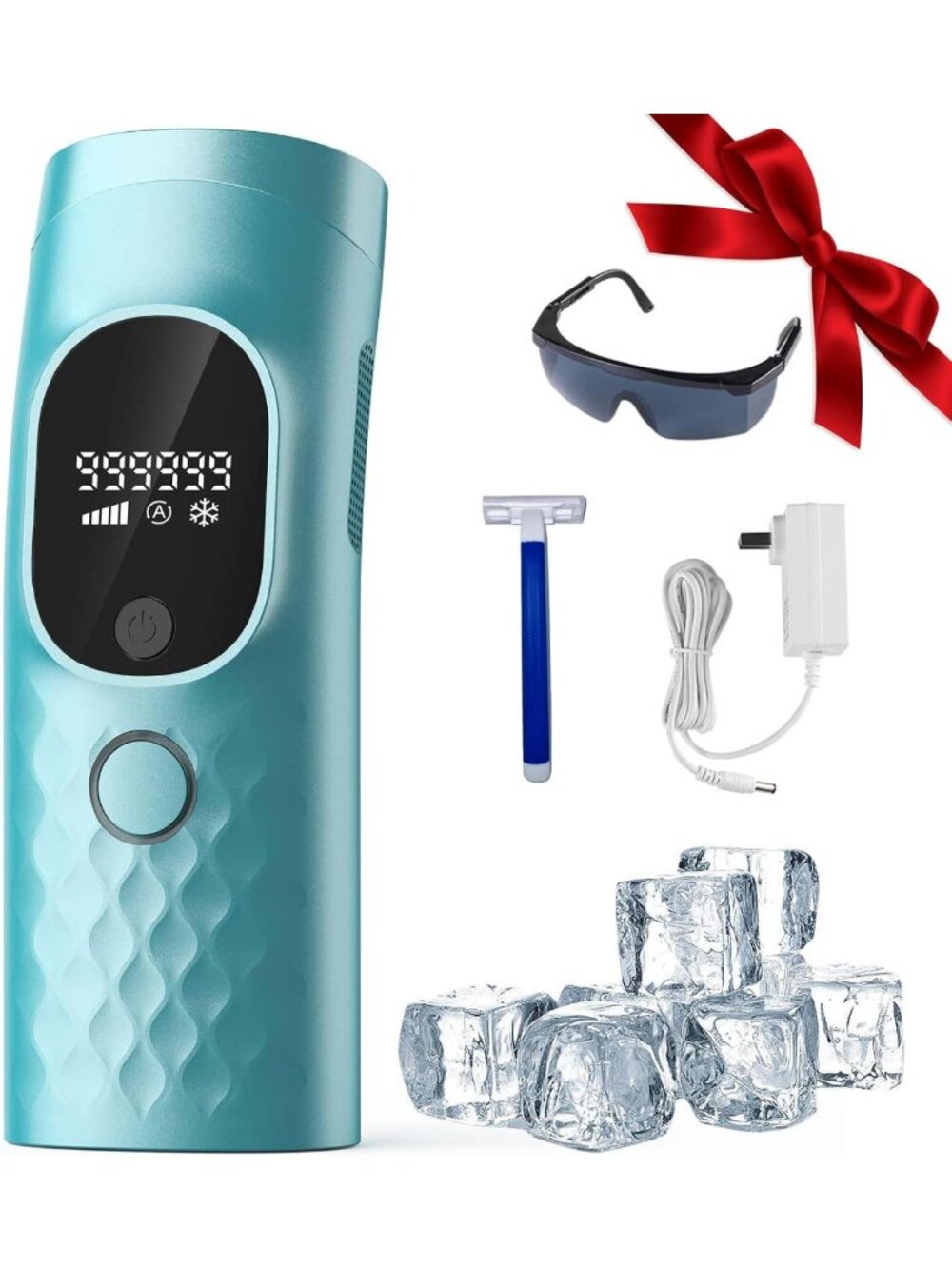 Painless Laser Hair Removal Device with Ice Cooling for Armpits, Legs & Bikini